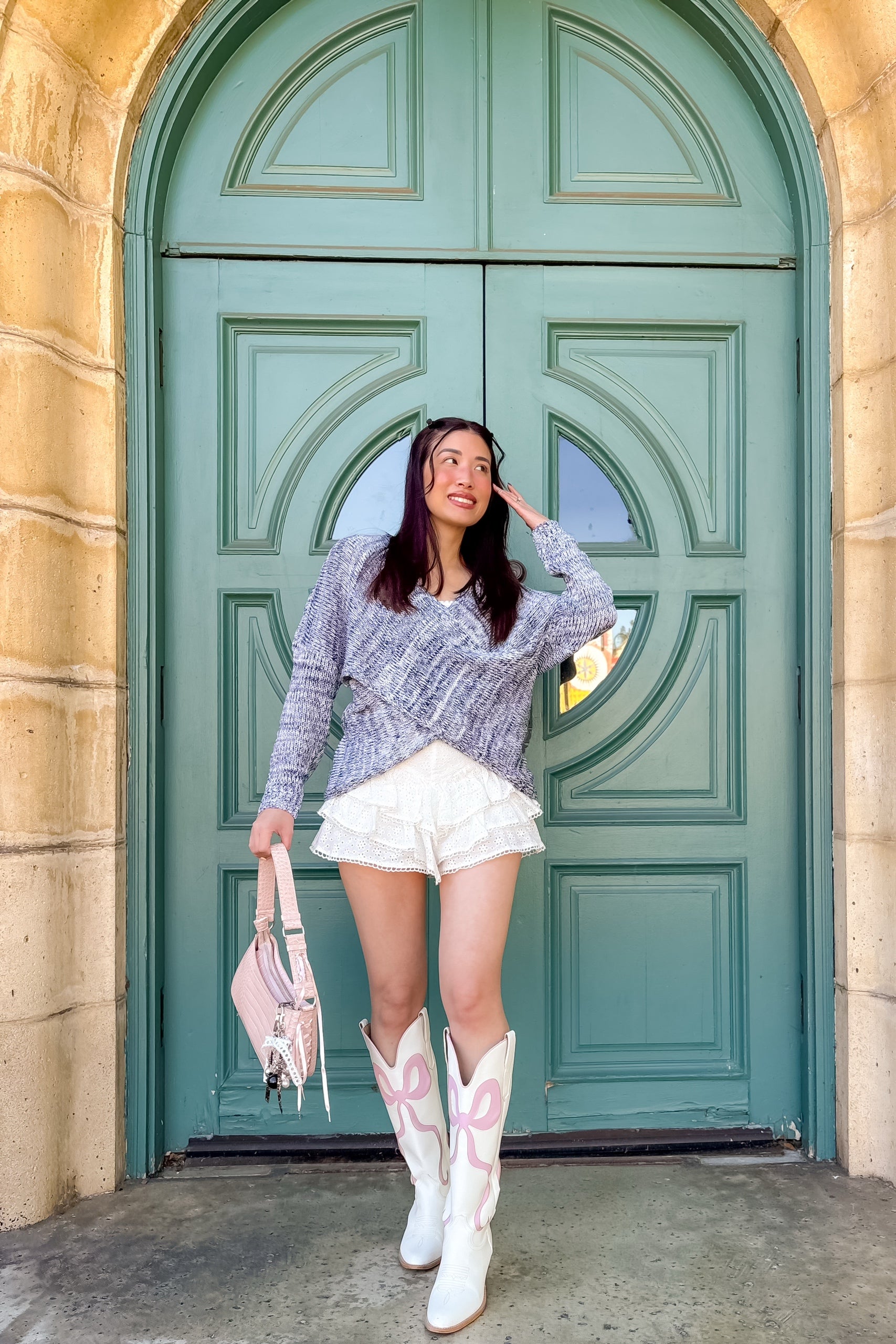 Whisper Knit Sweater in Navy