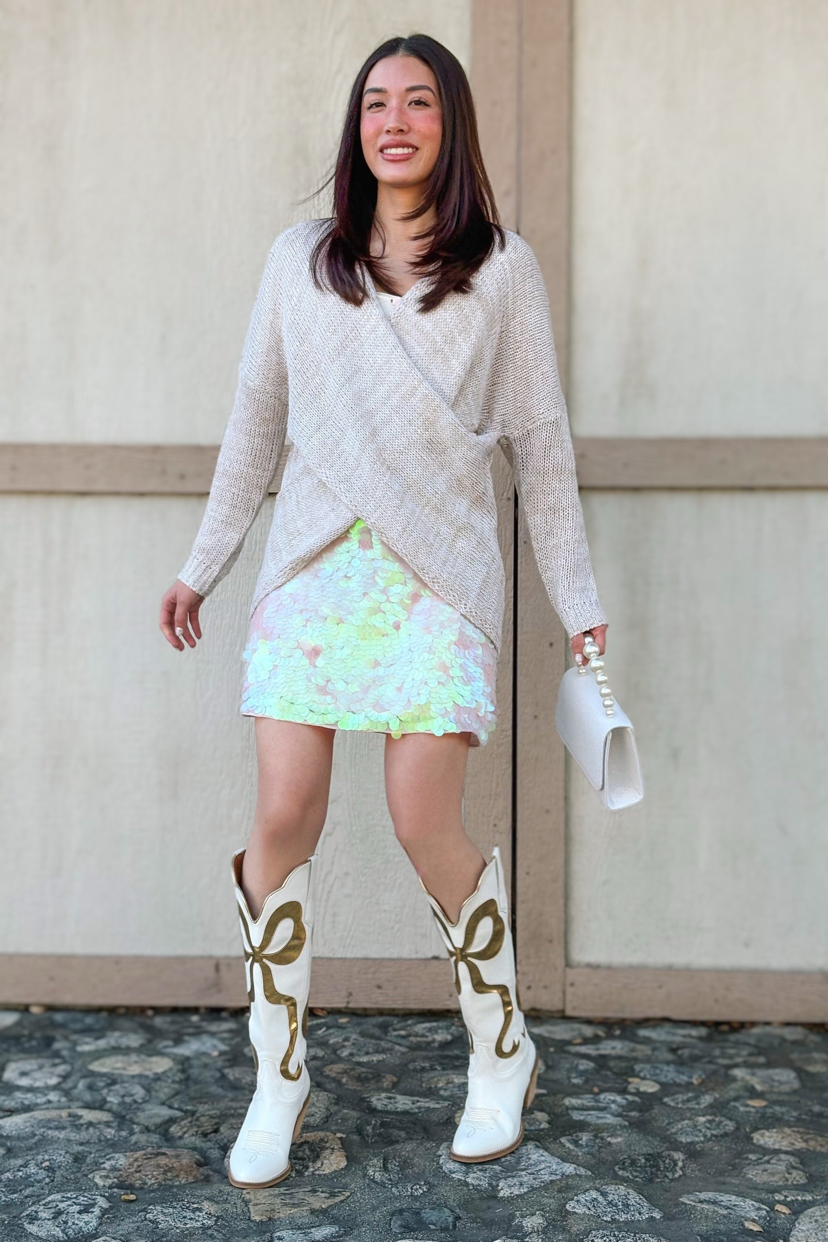 Whisper Knit Sweater in Oat