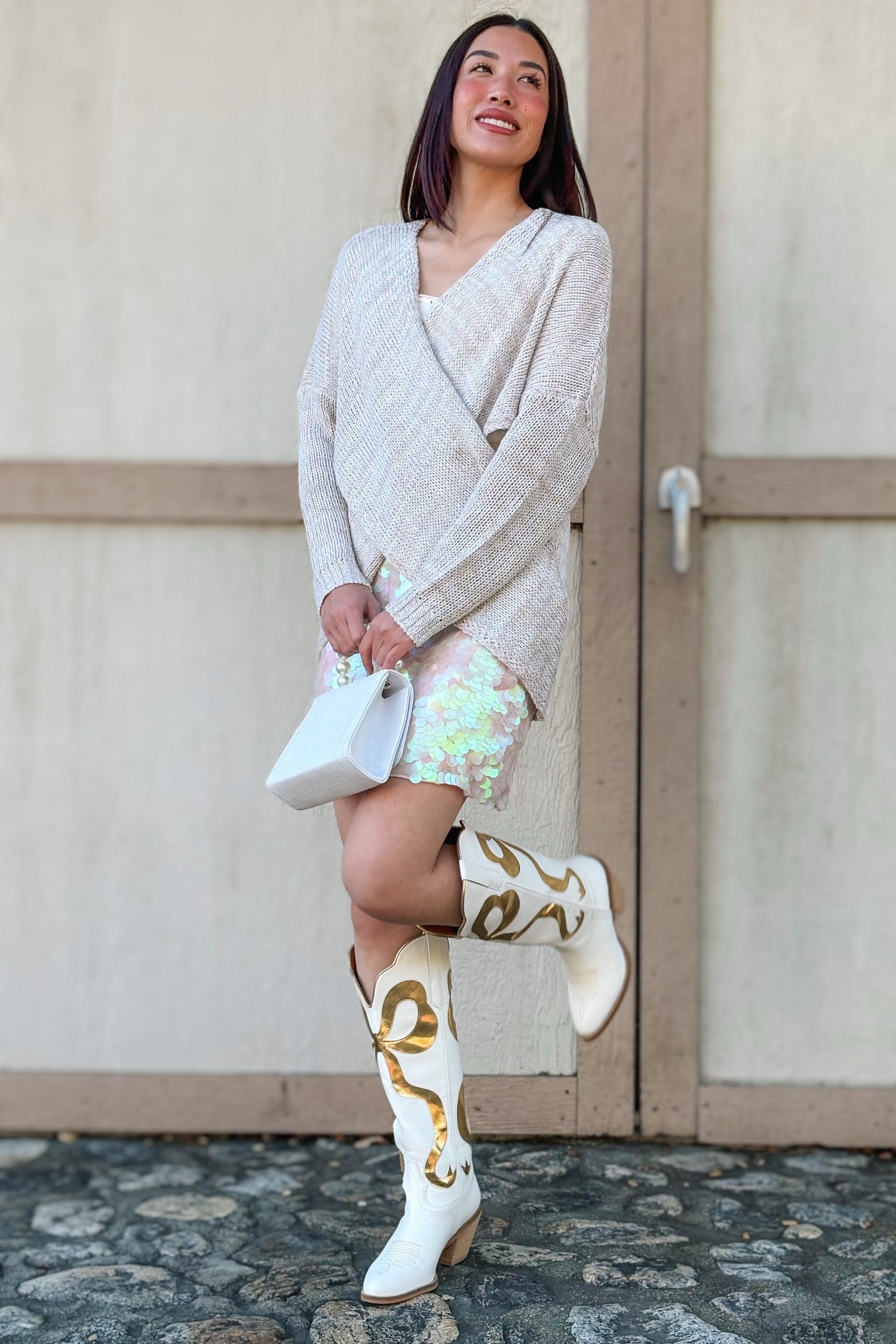 Whisper Knit Sweater in Oat