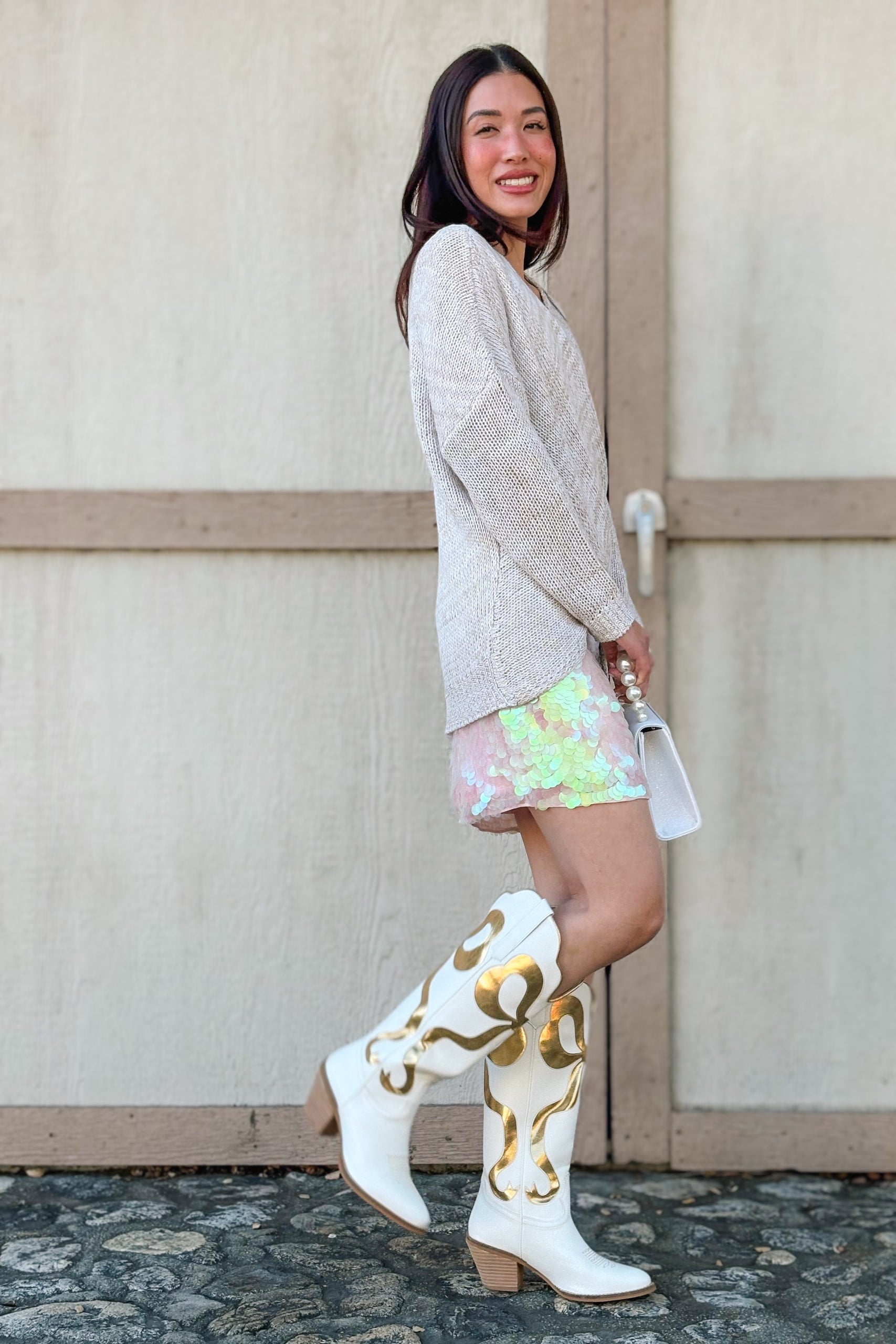 Whisper Knit Sweater in Oat