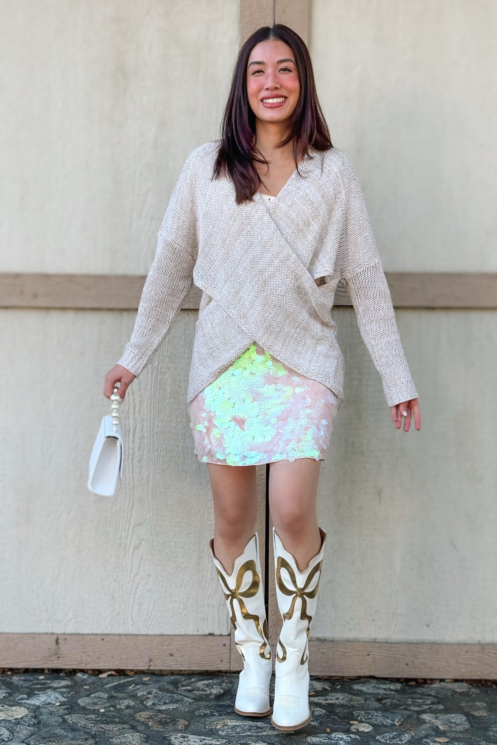 Whisper Knit Sweater in Oat