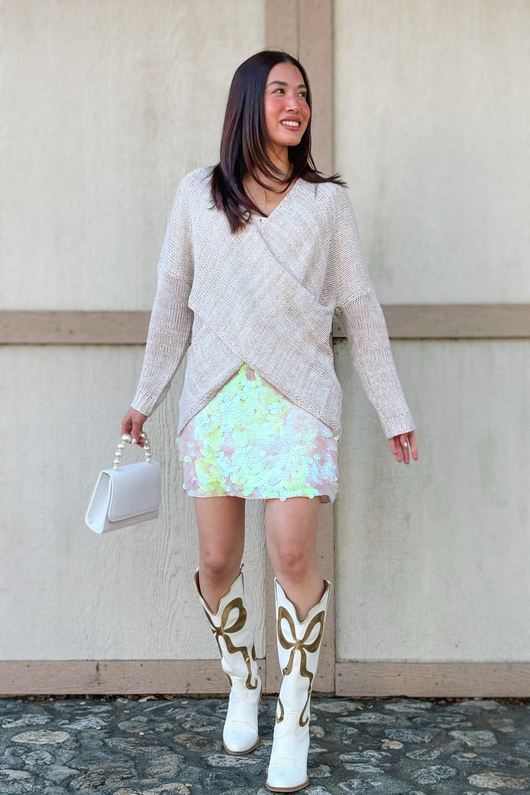 Whisper Knit Sweater in Oat