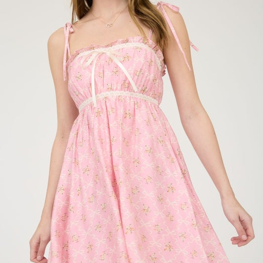 Blossom Bow Mini Dress