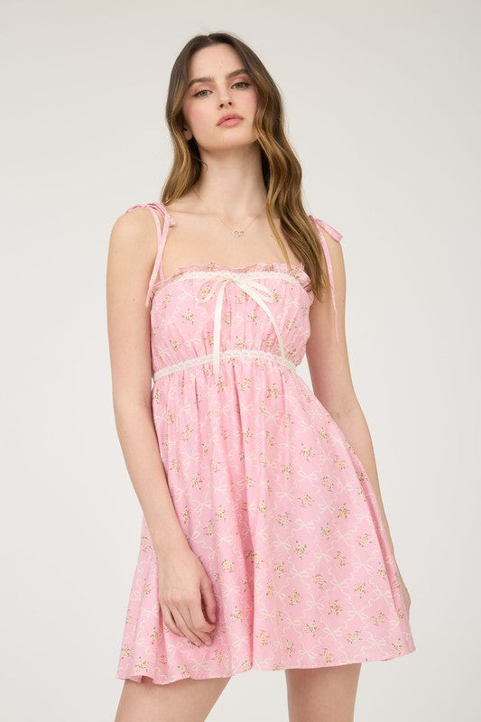 Blossom Bow Mini Dress