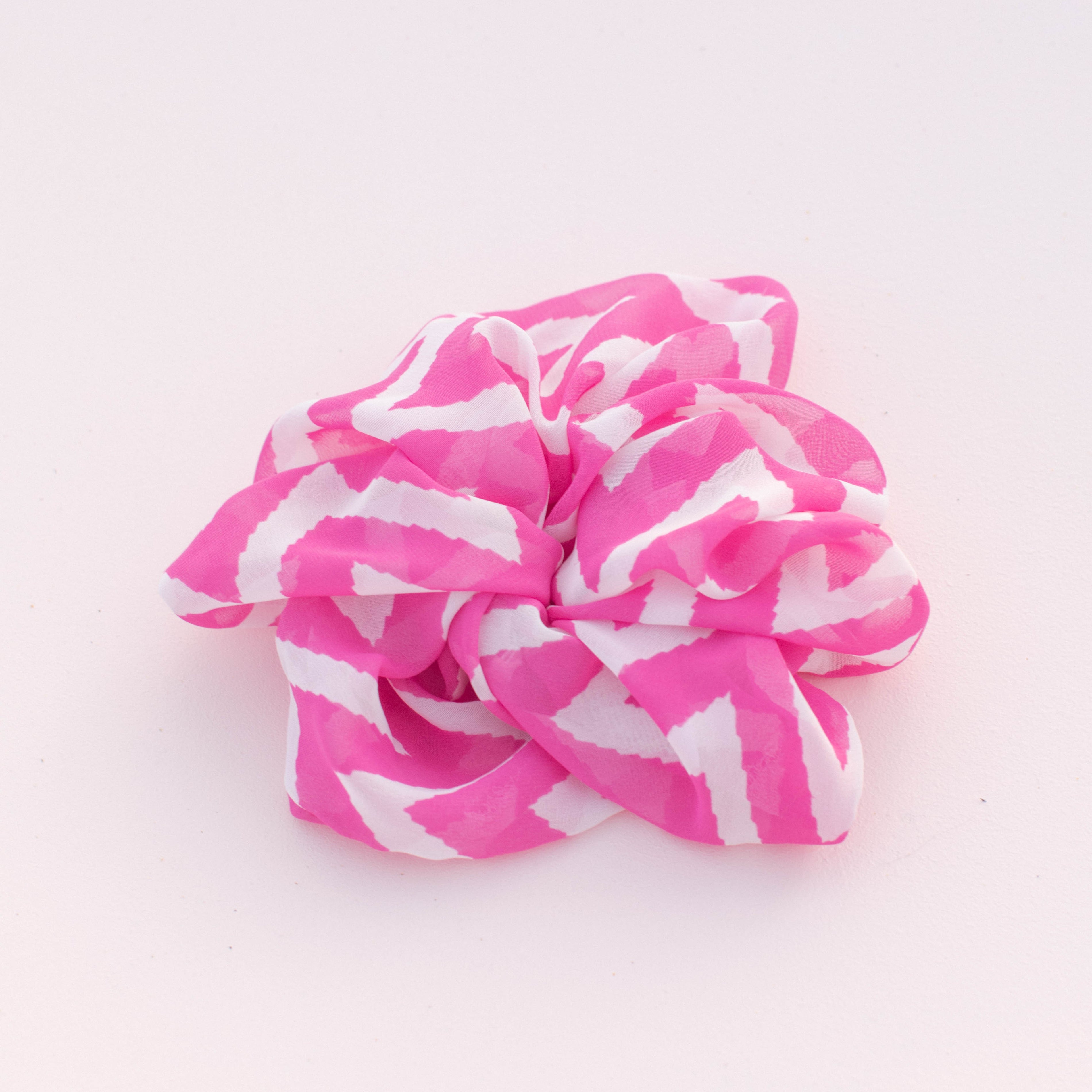 Pink Party Chiffon Scrunchie