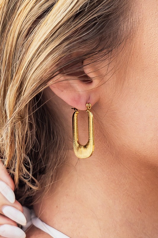 Golden Frame Earrings