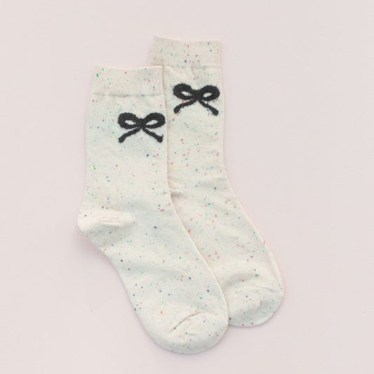 Speckle Bow Socks