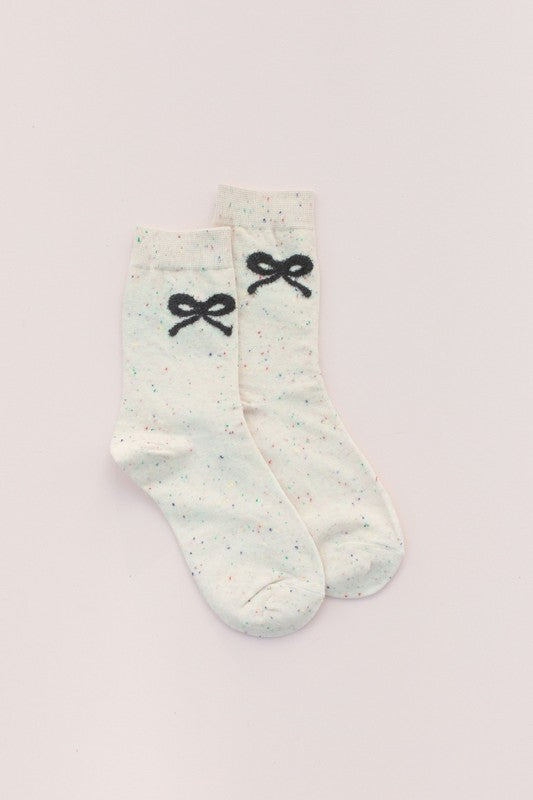 Speckle Bow Socks