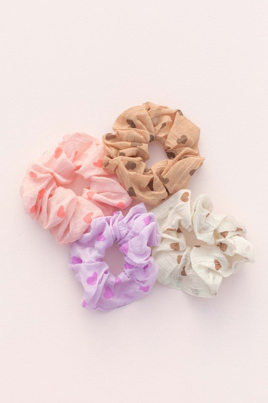 Valentine's Heart Hair Scrunchie