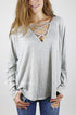 Grace & Lace Criss Cross Raglan Top - Babe Outfitters