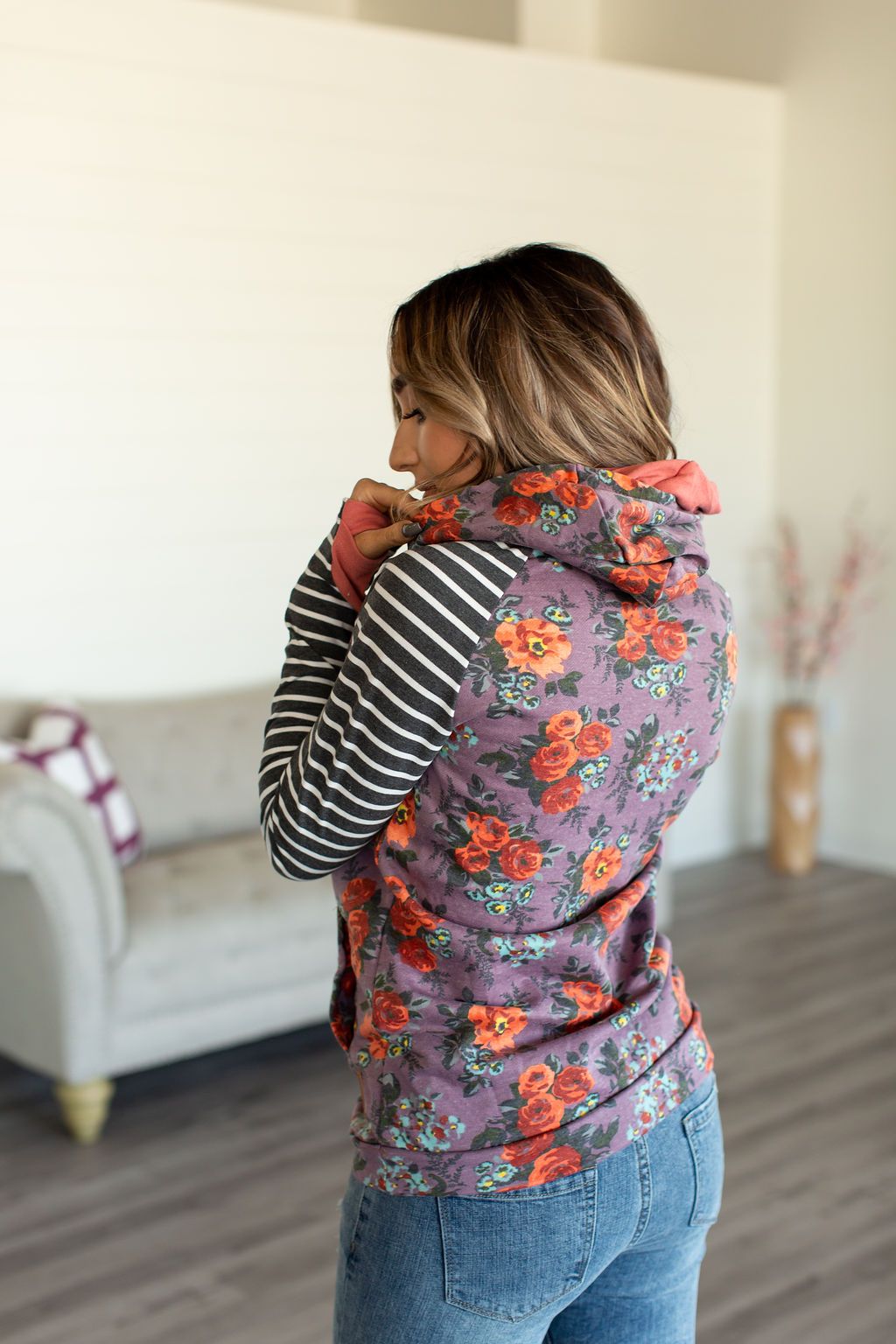 DoubleHood Sweatshirt - Stormy Meadows