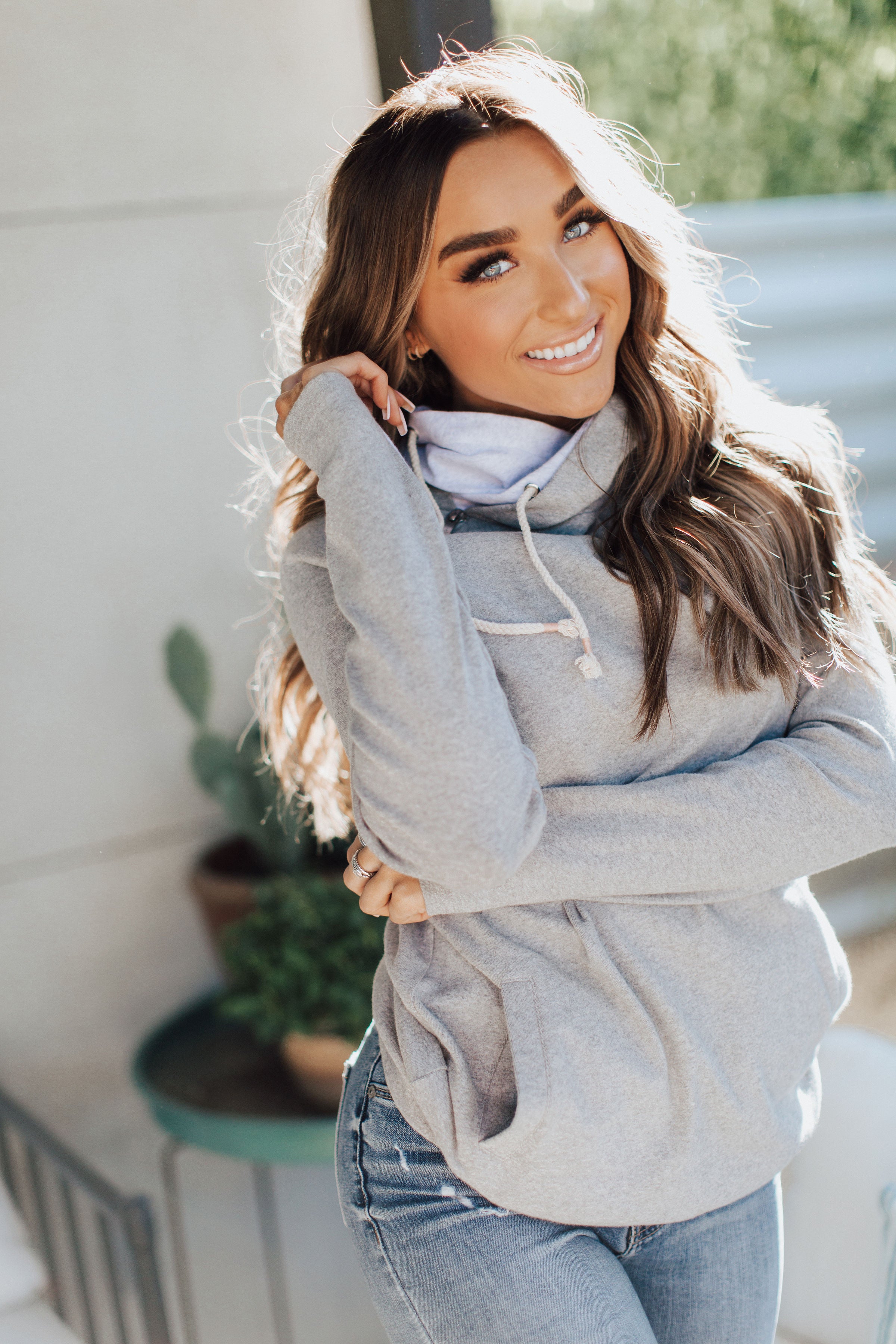 DoubleHood Sweatshirt - Smoke