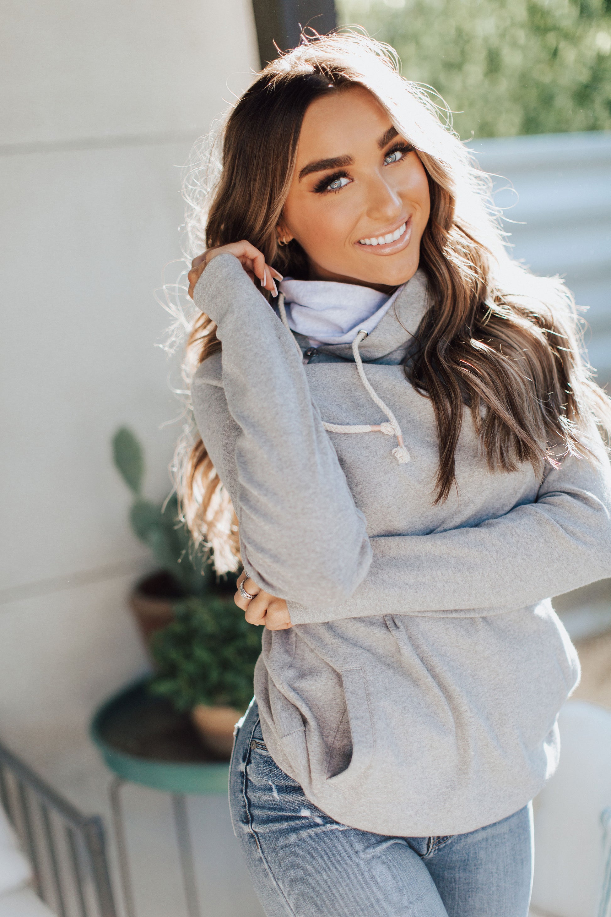 DoubleHood Sweatshirt - Smoke