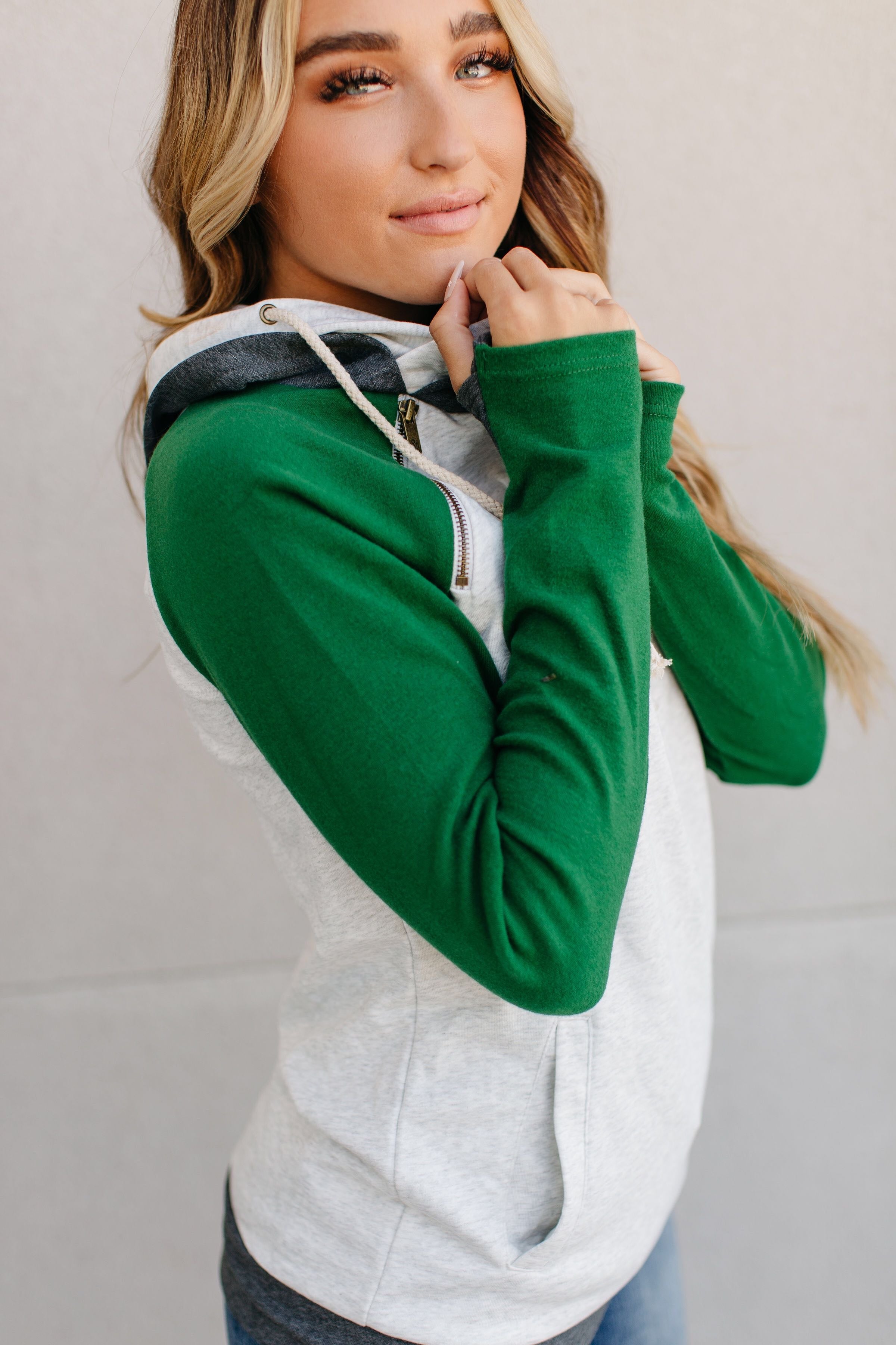 Baseball DoubleHood Sweatshirt - Forest