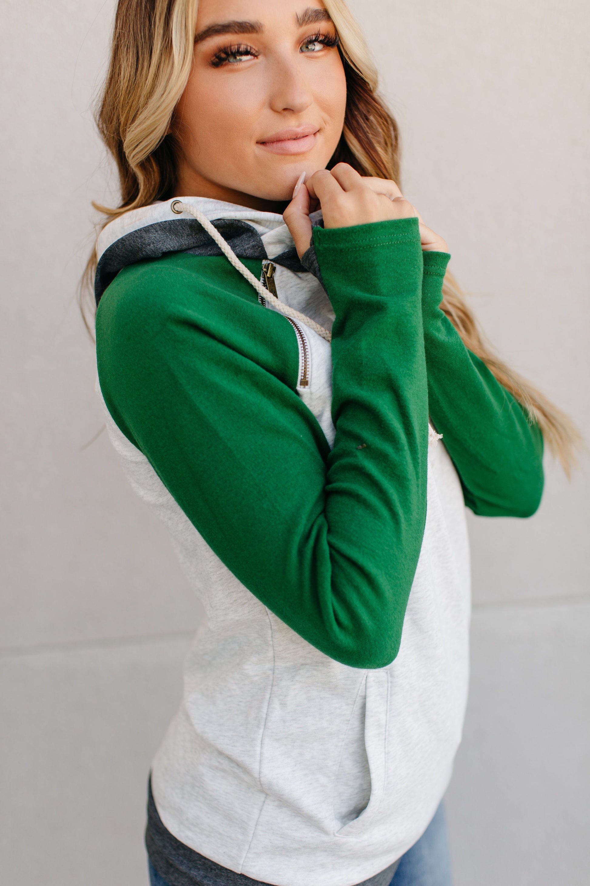 Baseball DoubleHood Sweatshirt - Forest