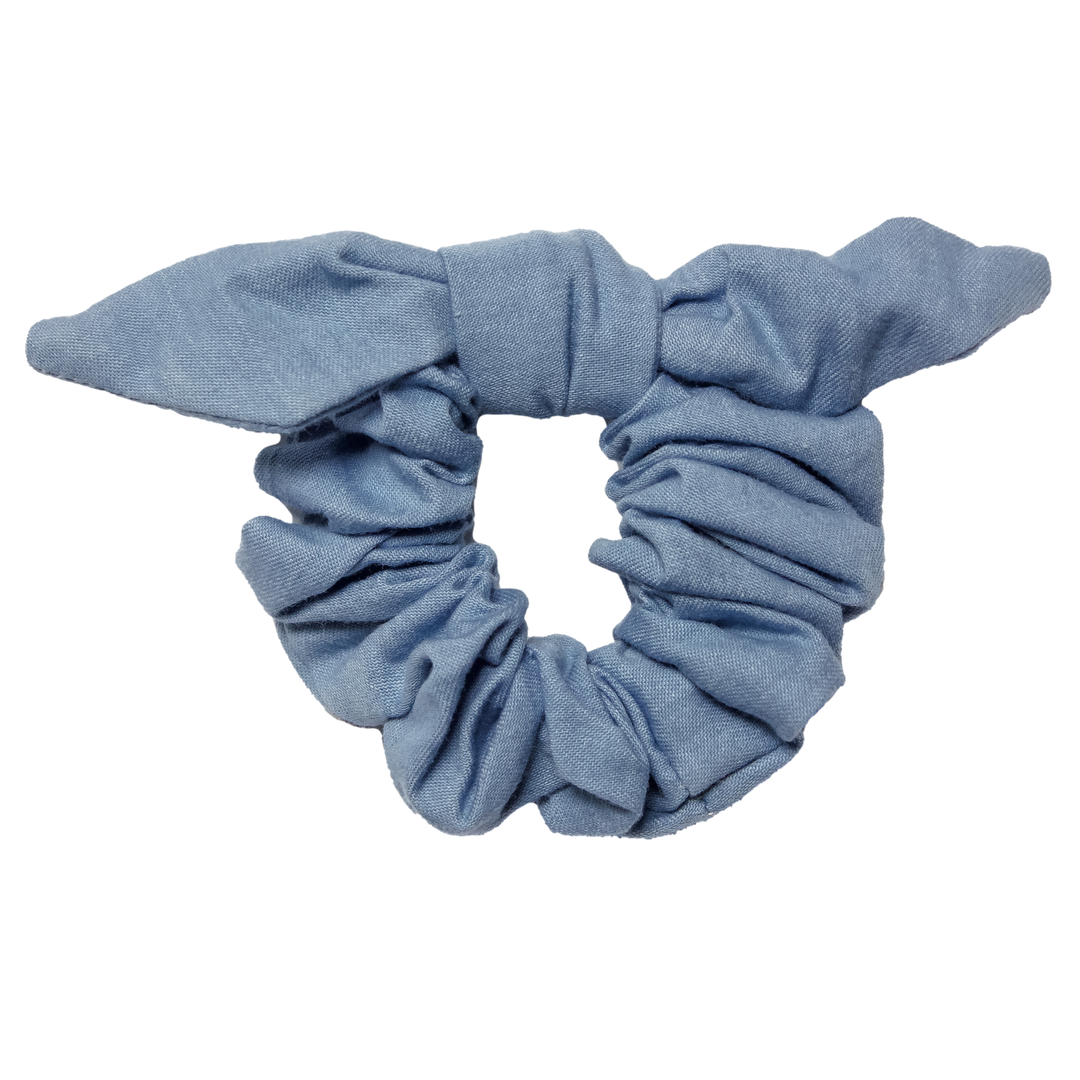 Dolly Bow Scrunchie in Chambray