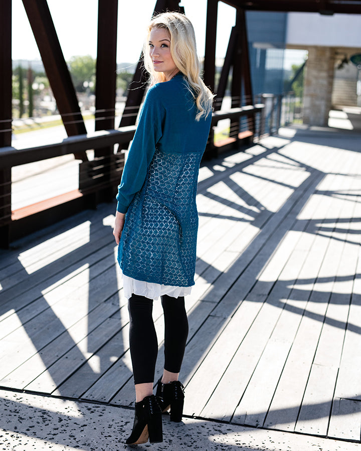 Grace & Lace Open Knit Light Weight Two Fit Knit Cardigan - Babe Outfitters