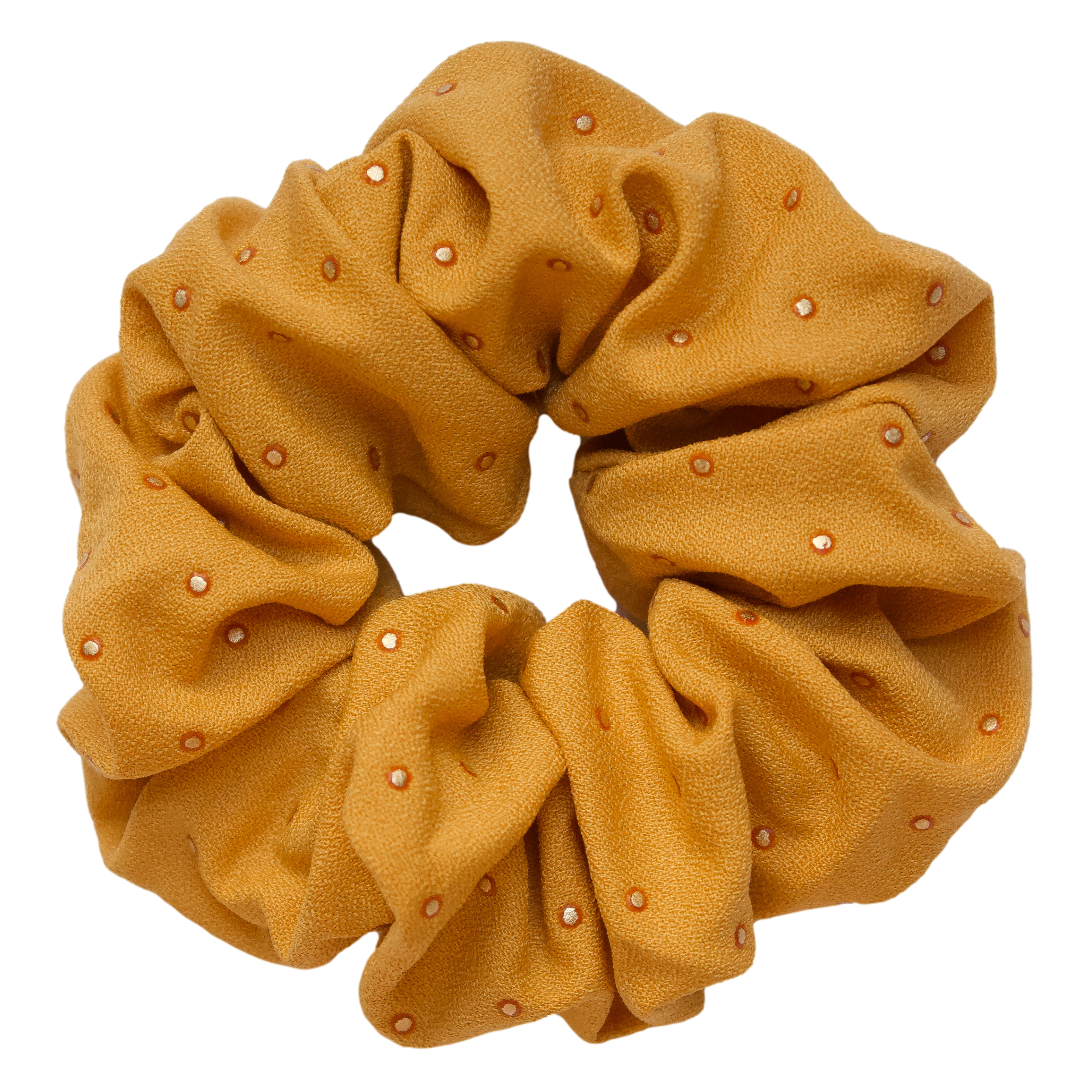 Drops of Gold Scrunchie in Mustard
