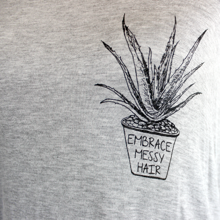 Embrace Messy Hair Graphic Tank Top - Babe Outfitters