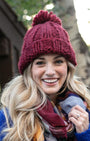 Knit Pom Hat (Holly Berry)