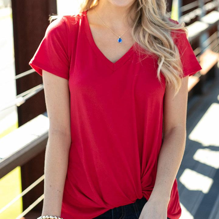 Live-In Twist Hem Tee