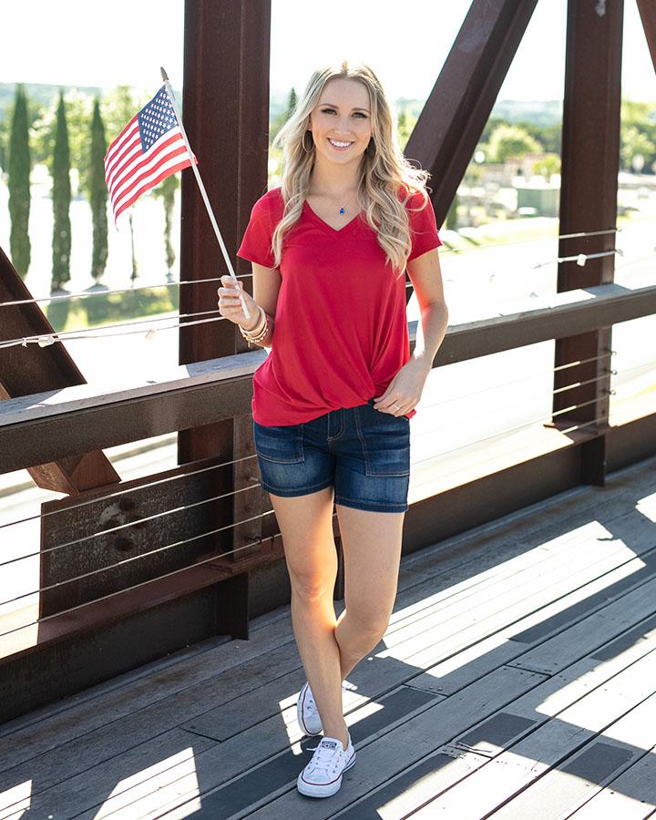 Live-In Twist Hem Tee