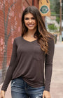 Long Sleeve Perfect Pocket Tee (Solids/Prints)