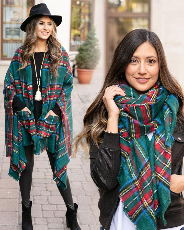 Winter Weight Pocket Poncho/Scarf