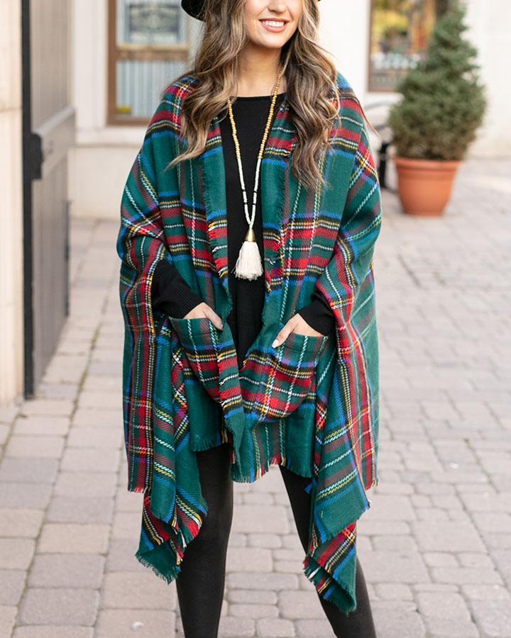 Winter Weight Pocket Poncho/Scarf