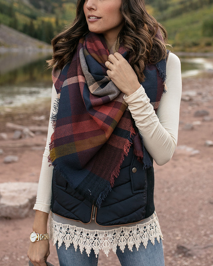 Grace & Lace Blanket Scarf/Toggle Poncho