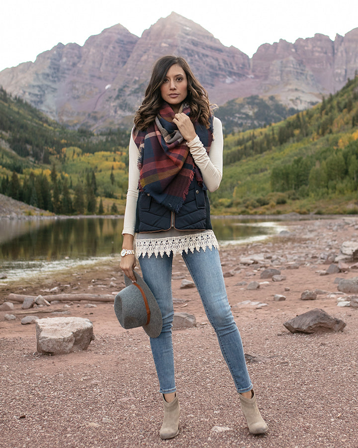 Grace & Lace Blanket Scarf/Toggle Poncho