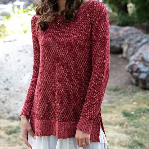 Grace & Lace Honeycomb Knit Sweater - Babe Outfitters