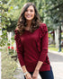 Grace & Lace Ruffle Sweater - Babe Outfitters
