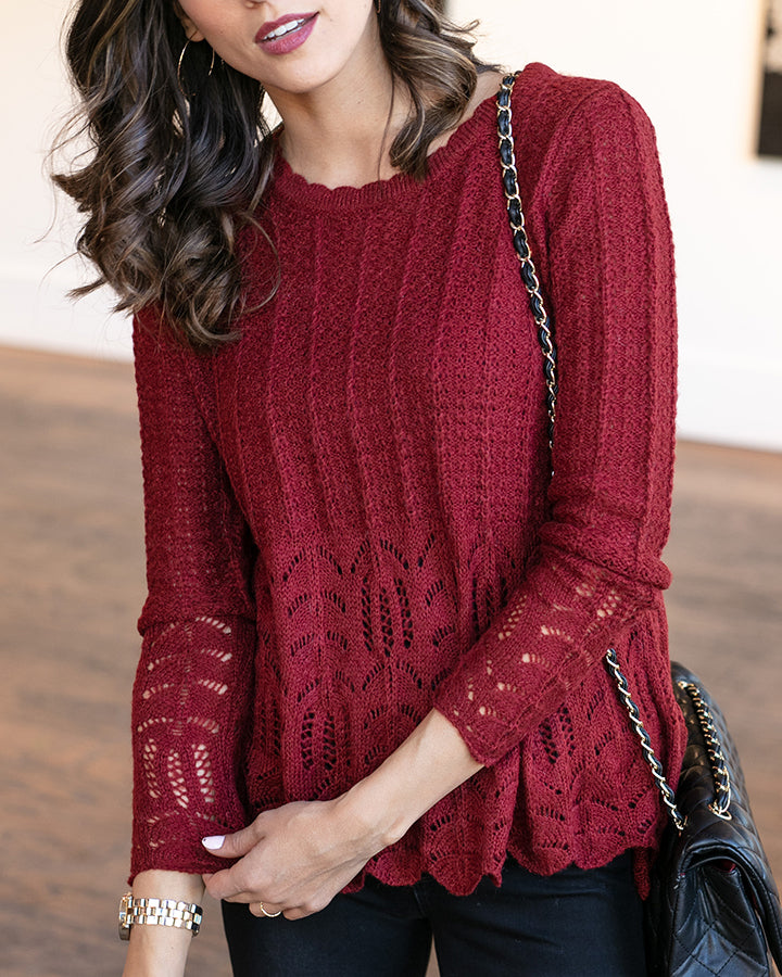 Grace & Lace Snowflake Sweater - Babe Outfitters