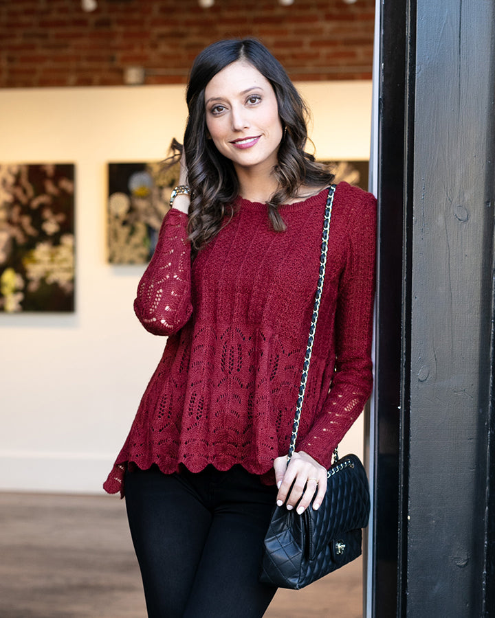 Grace & Lace Snowflake Sweater - Babe Outfitters