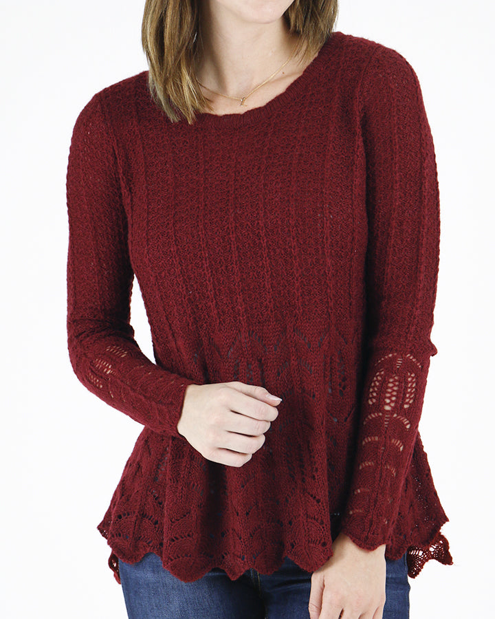 Grace & Lace Snowflake Sweater - Babe Outfitters