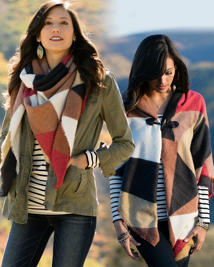 Blanket Scarf/Toggle Poncho
