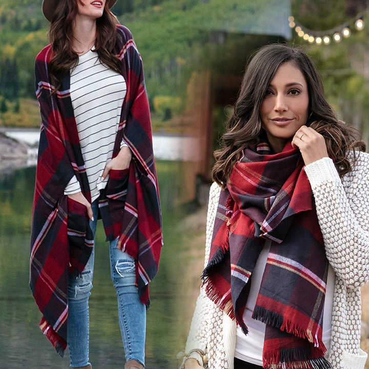Winter Weight Pocket Poncho/Scarf