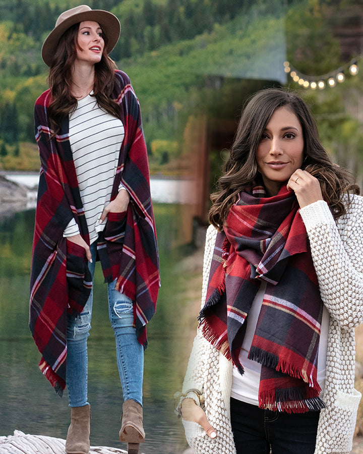 Winter Weight Pocket Poncho/Scarf