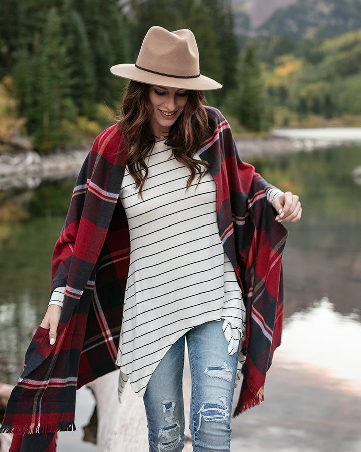 Winter Weight Pocket Poncho/Scarf