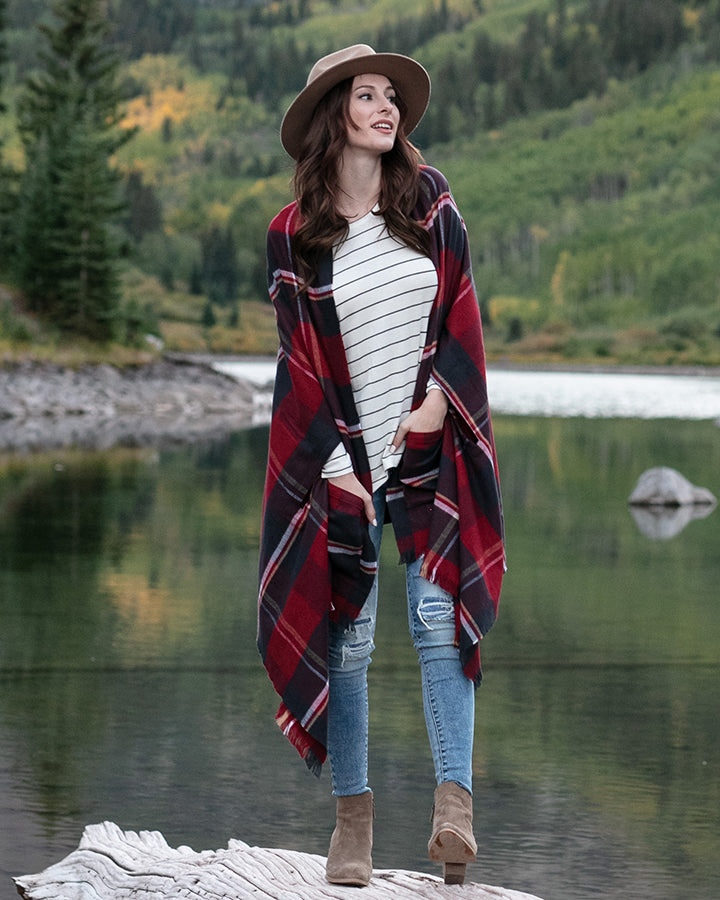 Winter Weight Pocket Poncho/Scarf