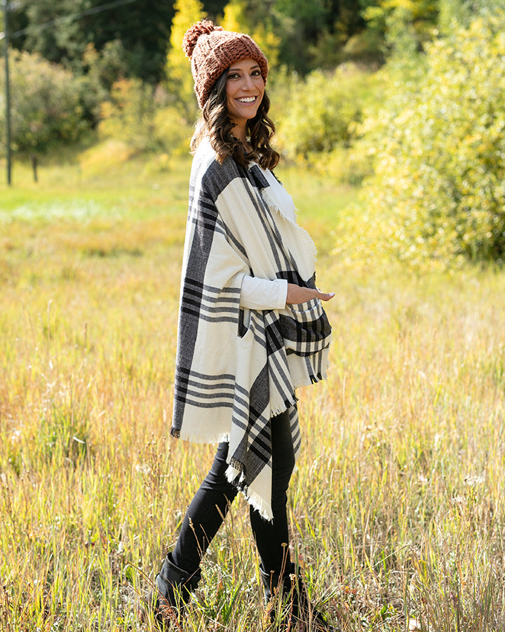 Winter Weight Pocket Poncho/Scarf