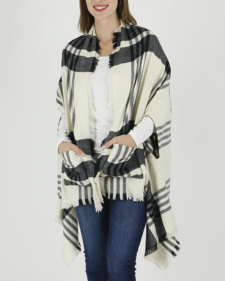 Grace & Lace Winter Weight Pocket Poncho/Scarf