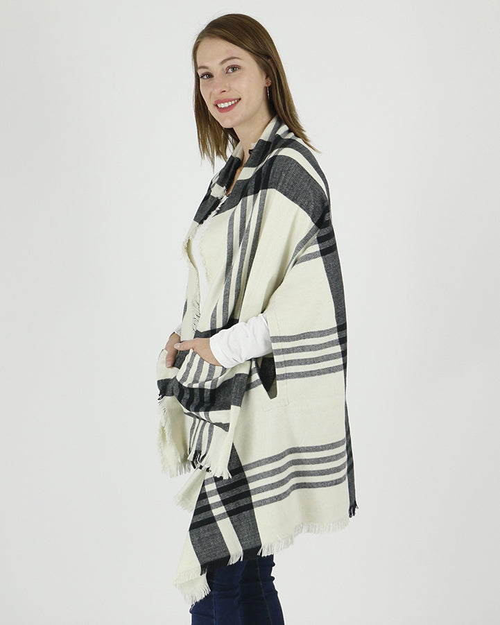 Grace & Lace Winter Weight Pocket Poncho/Scarf
