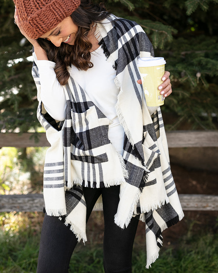 Winter Weight Pocket Poncho/Scarf