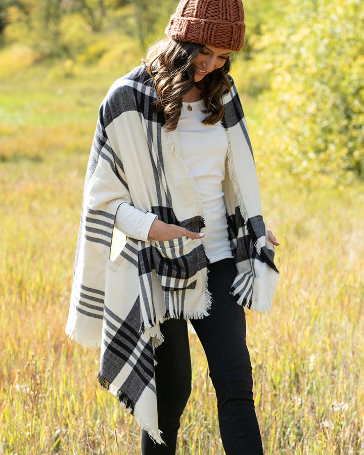 Winter Weight Pocket Poncho/Scarf