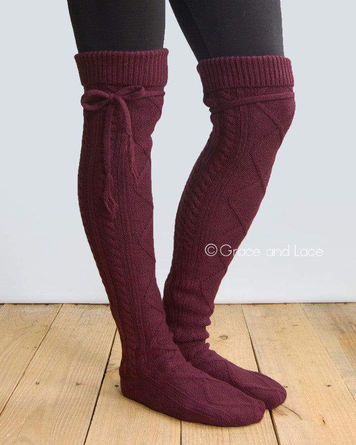 Grace & Lace Alpine Thigh High Boot Socks - Babe Outfitters