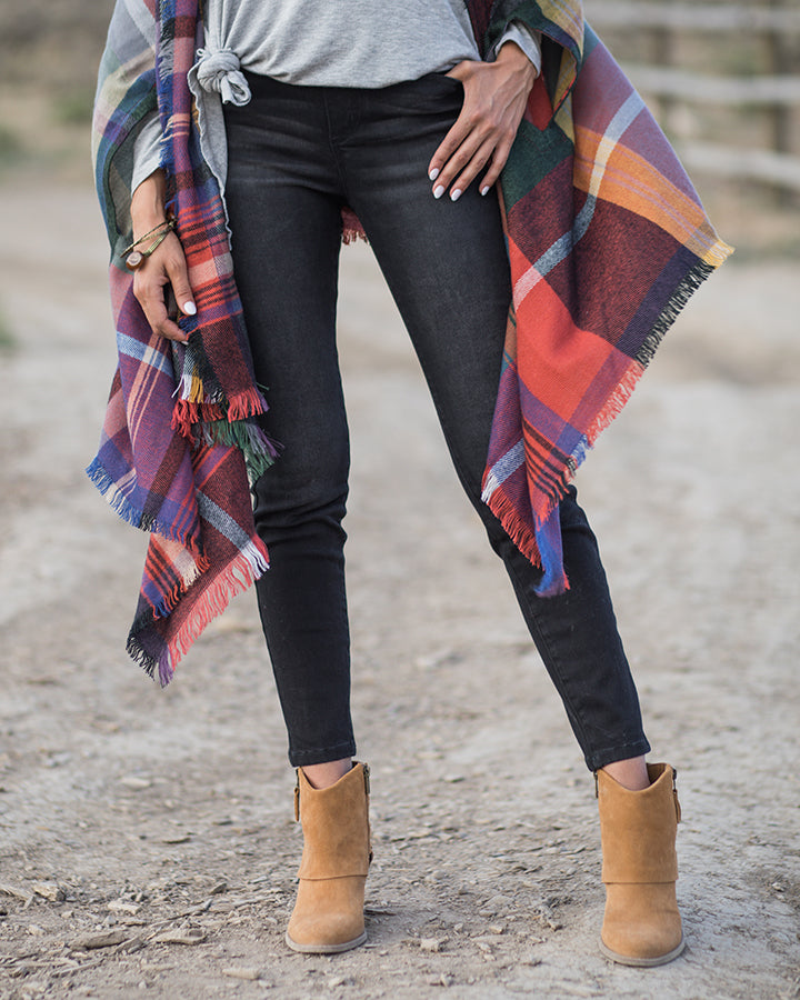 Grace & Lace Classic Mid Rise Pull-On Jeggings (Black) - Babe Outfitters