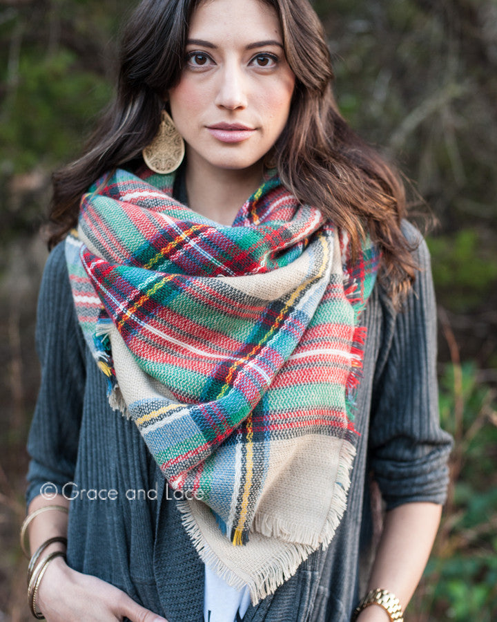 Grace & Lace Blanket Scarf/Toggle Poncho