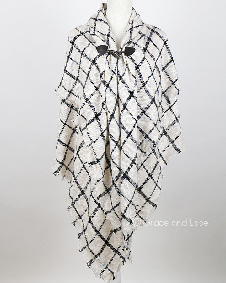 Grace & Lace Blanket Scarf/Toggle Poncho